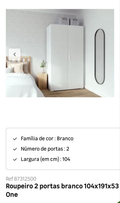 Roupeiro de 2 portas