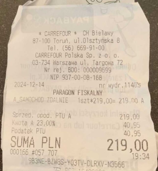 Duży samochód zdalnie sterowany - zabawka