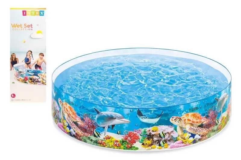 Басейн дитячий каркасний Intex 58472 «Океанський риф», 244 х 46 см