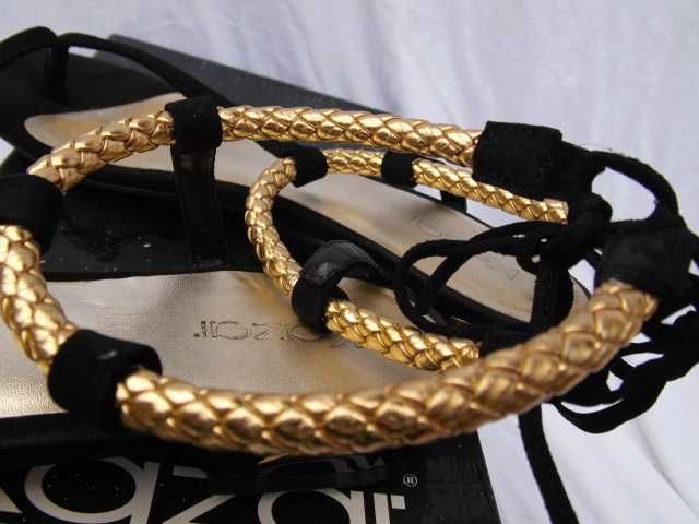 Kazar skórzane sandałki japonki 36