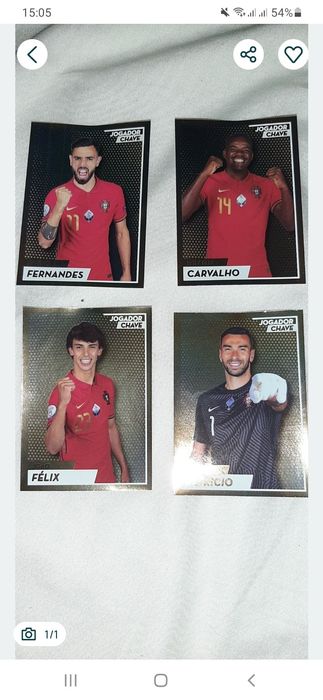 Cromos selecção Portuguesa