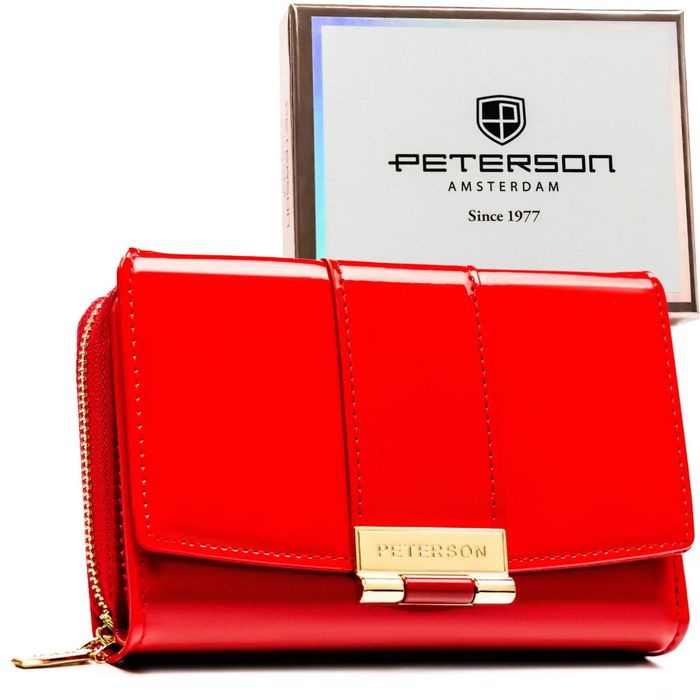 portfel damski eko ptn 0015-lak-9488 red