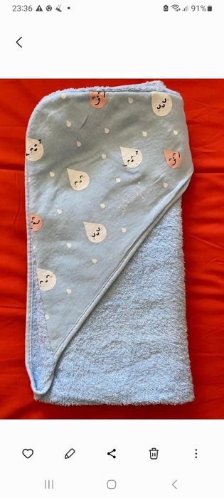 Toalha ou lençol de banho de bebé/criança