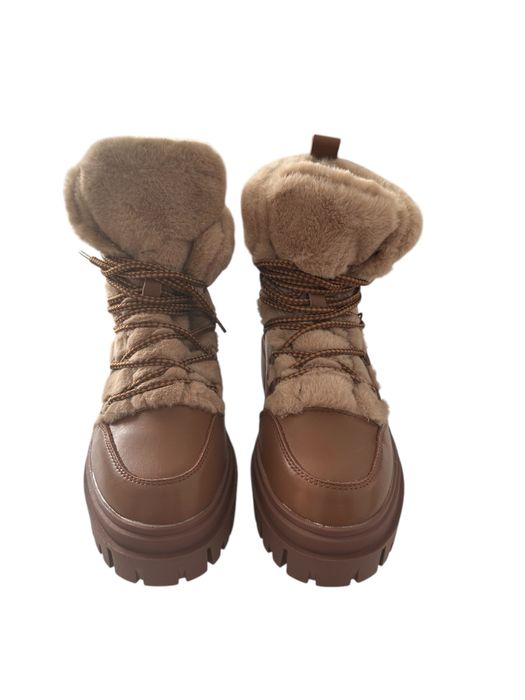 Nowe Skórzane Śniegowce Reserved Premium 36 Botki Kozaki Skóra Zimowe