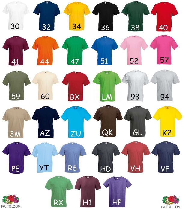 Чоловіча футболка 100% бавовна класична Fruit of the Loom Valueweight