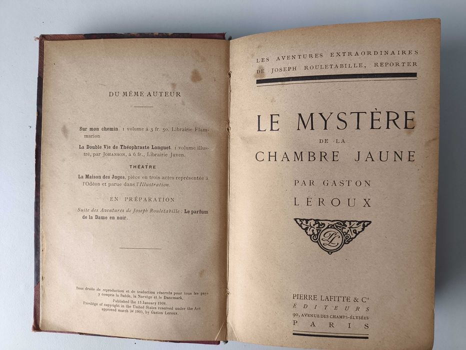 Livro Le Mystere de la chambre Jaune
