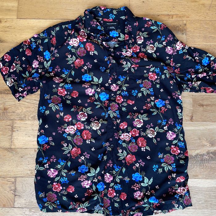Urban Outfitters Męska Modna Wakacyjna Koszula Kwiatki Rayon Rozm. S