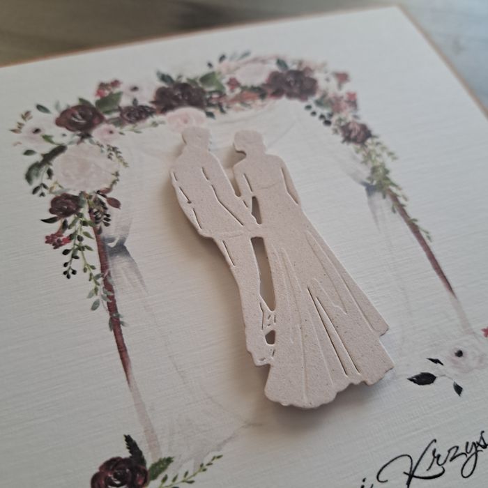Personalizowana kartka ślubna, boho