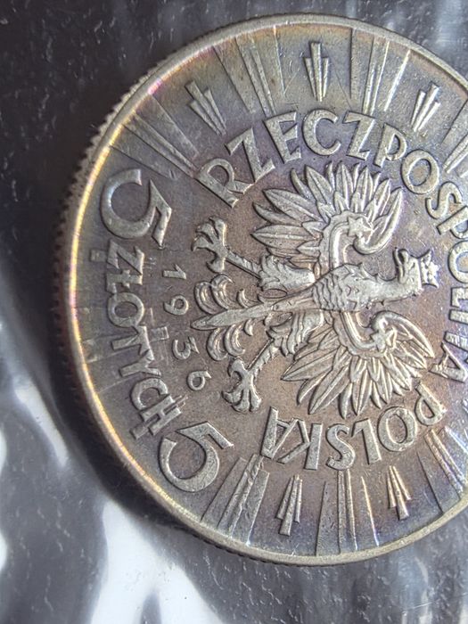 3 monety 5 zl piłsudski  rok 1934, 35 i 36