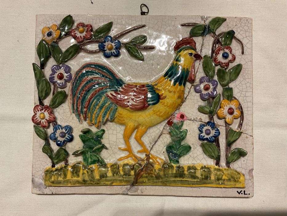 Azulejo antigo raro da Viuva Lamego