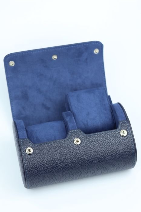 Etui do zegarków (2 sloty) w kolorze granatowym
