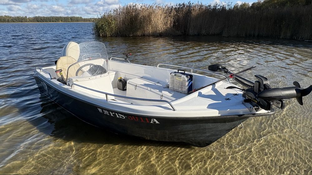 Łódka Romana 460 + silniki + przyczepa.