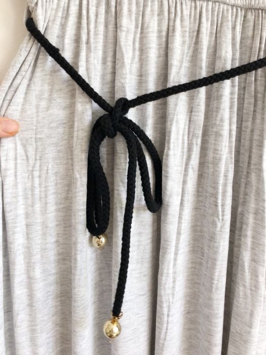 Szara sukienka maxi na ramiączkach, hippie, boho