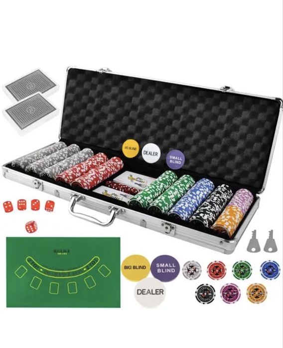 Покер - набір з 500 фішок у валізі HQ