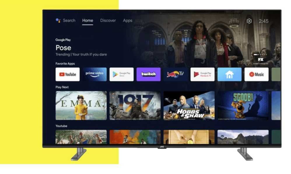 Telewizor JVC LT-55VAQ7100: QLED 4K Smart TV Android TV Dolby Vision