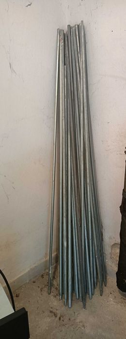 Pręty stalowe 17mm średnicy. 150cm długie. 27 sztuk.