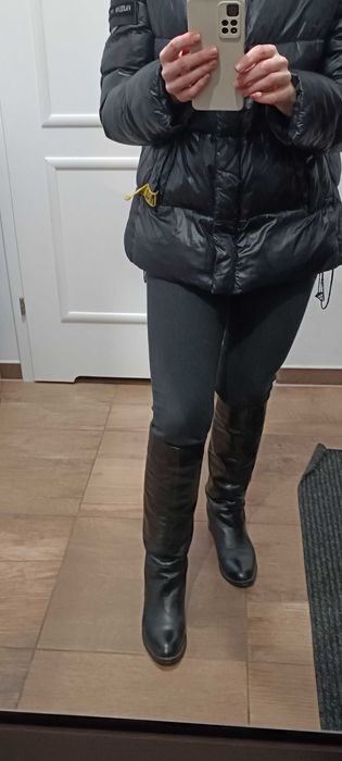 Kozaki/buty zimowe z prawidłowej skóry w rozmiarze 38