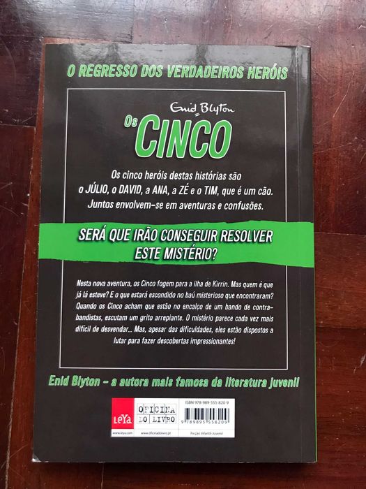 Livros n.º 1, 2 e 3 da coleção "Os cinco"