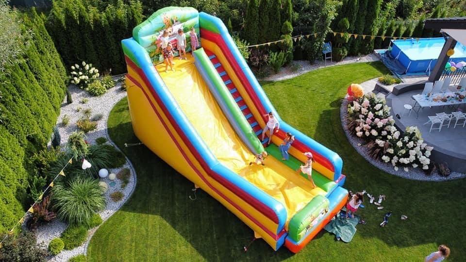 Dmuchaniec,dmuchana zjezdzalnia,dmuchany zamek, Komunia, urodziny