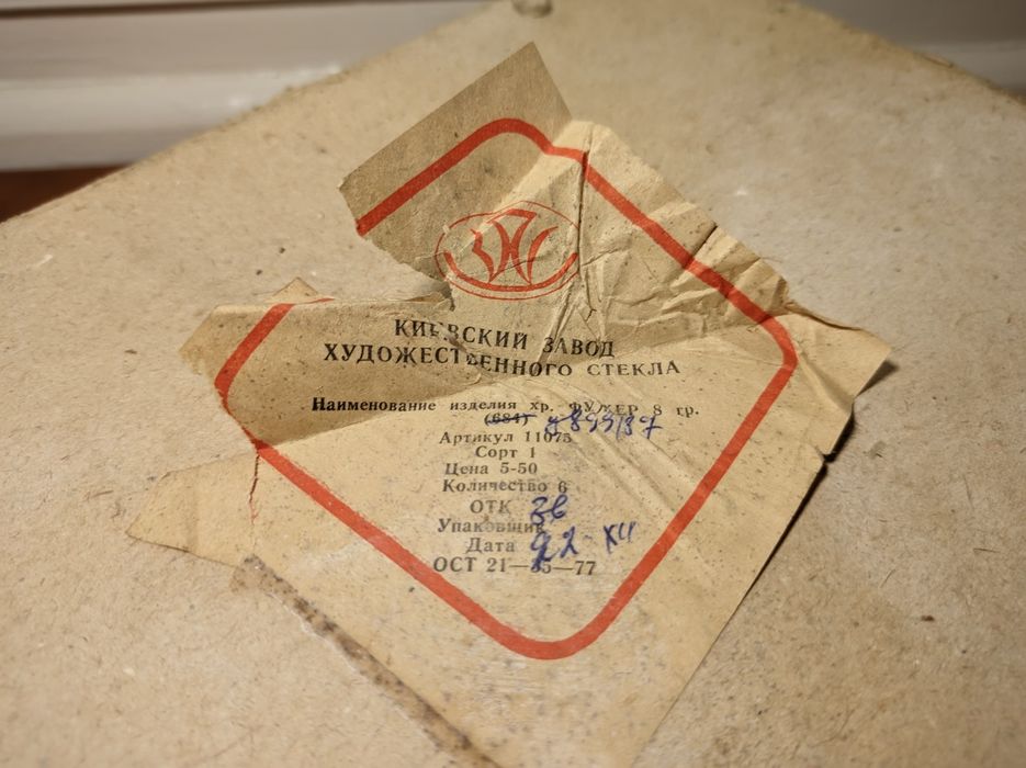 Хрустальні бокали СРСР