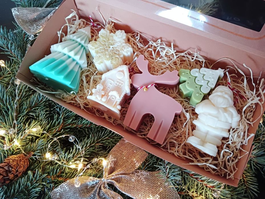 Duży box świece sojowe prezent 30cm