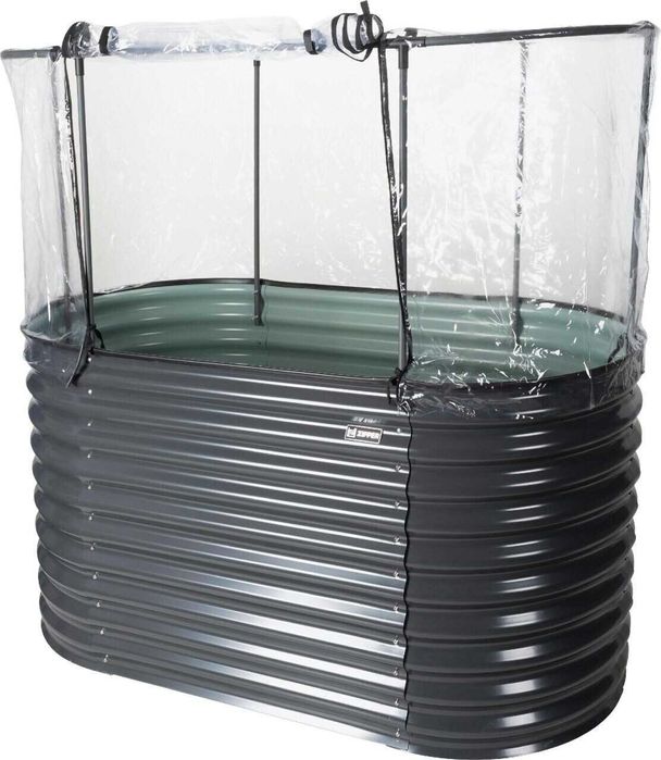 Mega design wysoka szklarnia donica ozdobna stal opcynkowana