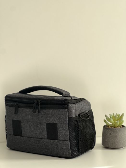 Сумка к фотоаппарату Sony a + дождевик Серый с черным