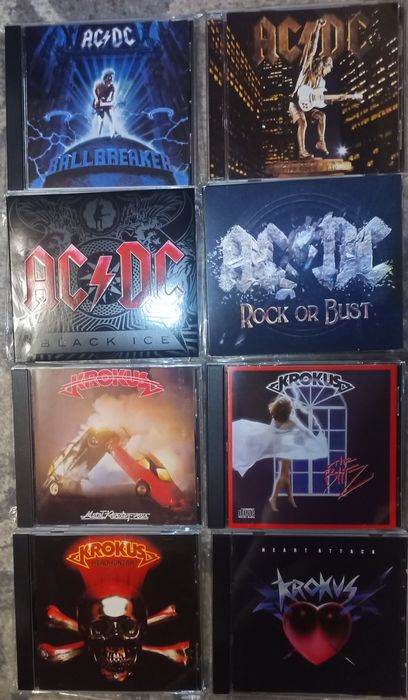AC/DC. Krokus. Quiet Riot. Royal Hunt. Riot. Geordie. Фірмовi CD