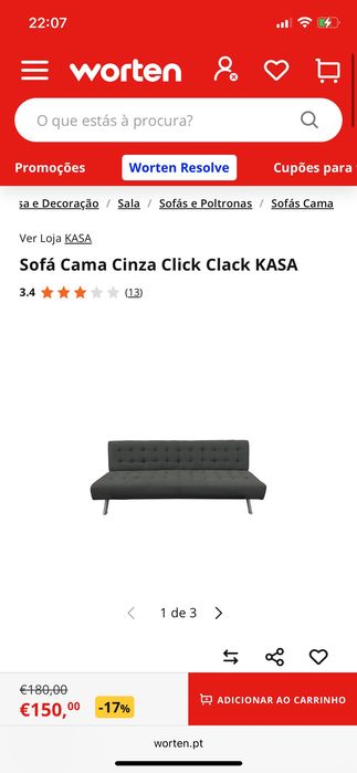 Sofá click clack