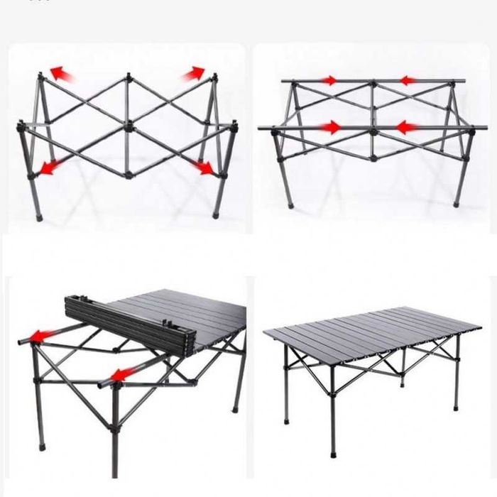 Składany stół cateringowy turystyczny piknikowy 95 x 56 x 50 cm SC09SZ