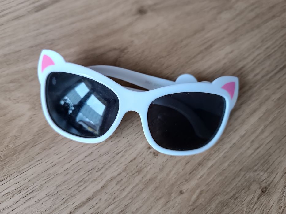 Okulary słoneczne dla dzieci okularki kotek Marie plus etui