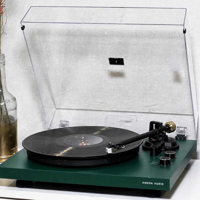 Вініловий програвач Argon Audio TT MK2 Black Hi-Fi, картридж Audio-Technica, важкий диск, противага тонарма, ремінний привід, проигрыватель винила