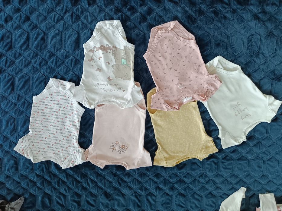 Paka ubrań 62-68 dziewczęce 3-6 mscy, George Cool Club body pajace