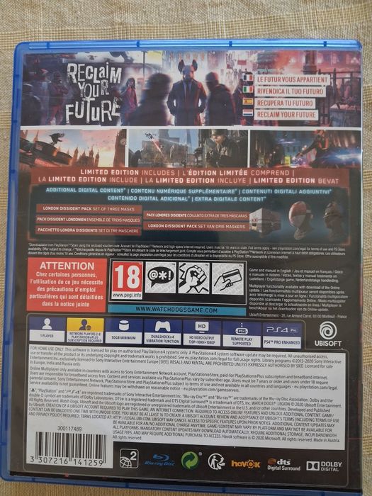 Jogo de ps4 retrocompativel com ps5 watch dogs legion limited edition