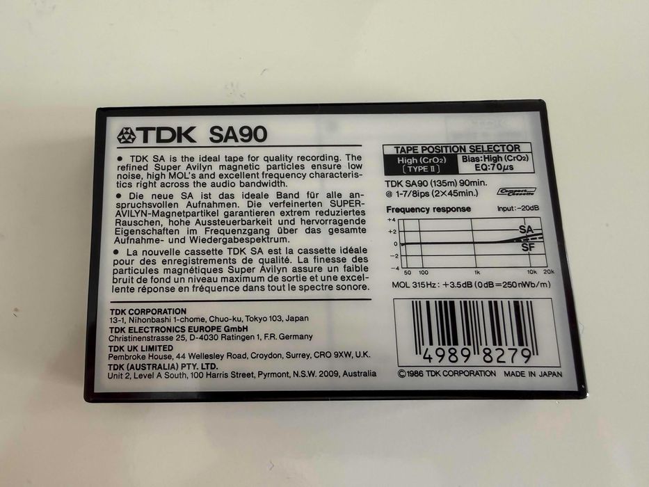 Cassetes Raras Seladas (TDK SA90 e Sony Video 8) - NOVAS