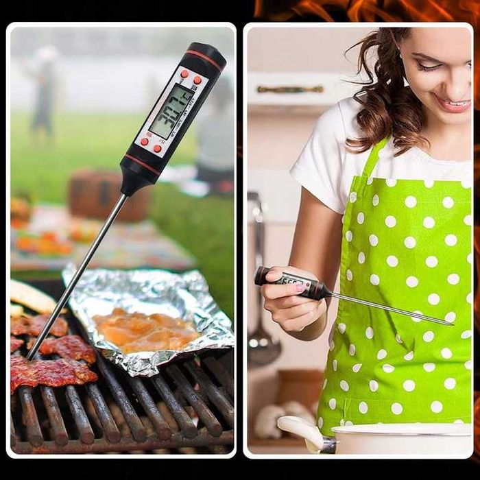 TERMOMETR szpilkowy LCD SONDA KUCHENNY mięsa wina nowy zapakowany kiel