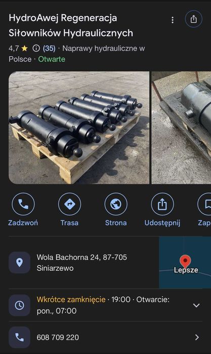 Regeneracja siłowników hydraulicznych Penta HYVA George Nummi Edbro