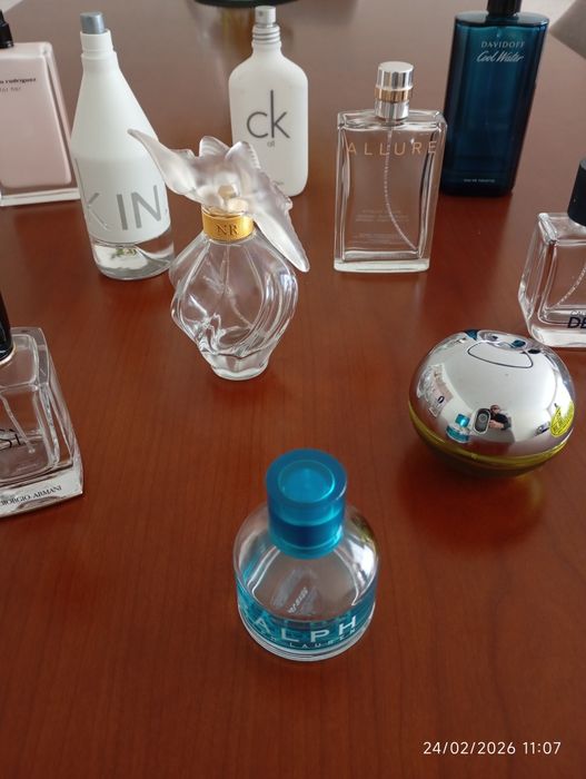 Frascos perfumes vazios