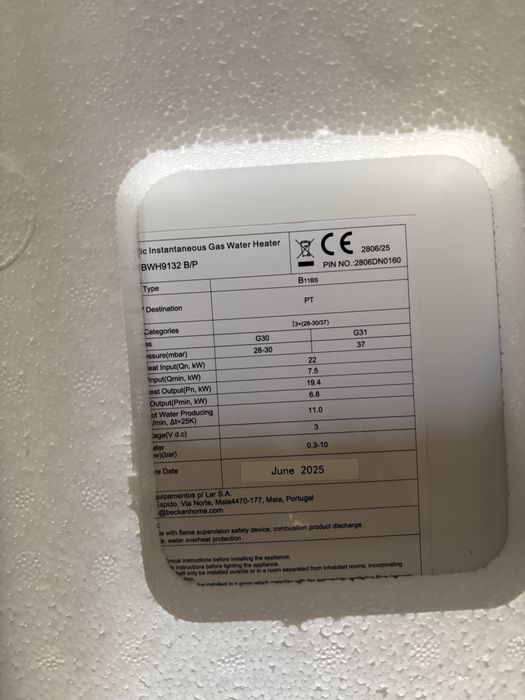 Esquentador becken