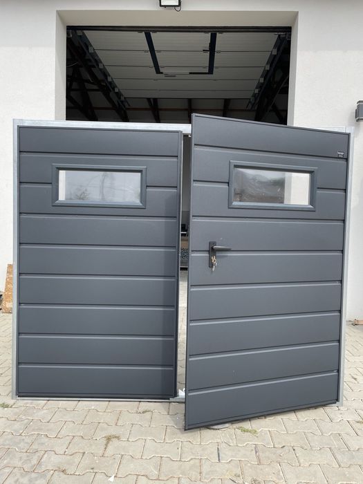 Bramy garazowe uchylne/ dwuskrzydłowe/ drzwi stalowe na wymiar