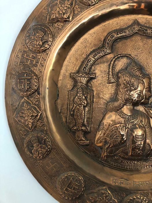 Krishna - prato de parede indiano