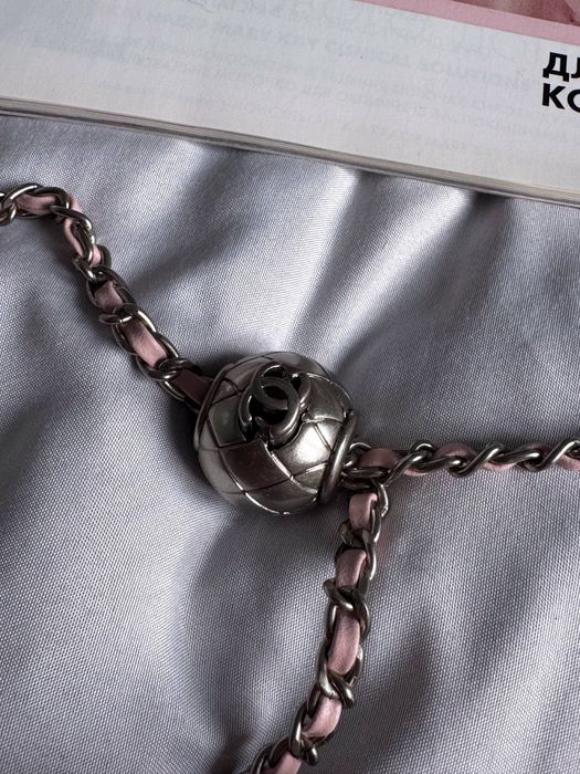 Сумка Chanel Classic 1.55 Small Single Flap in Pink/Silver/тренд 2026/