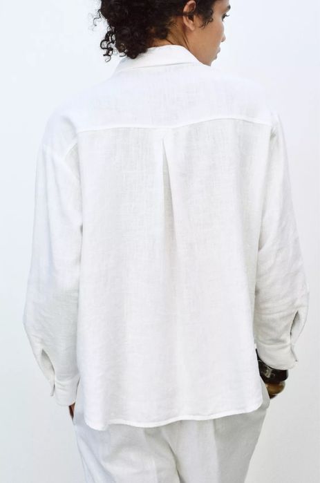 Сорочка з льоном Zara xs m