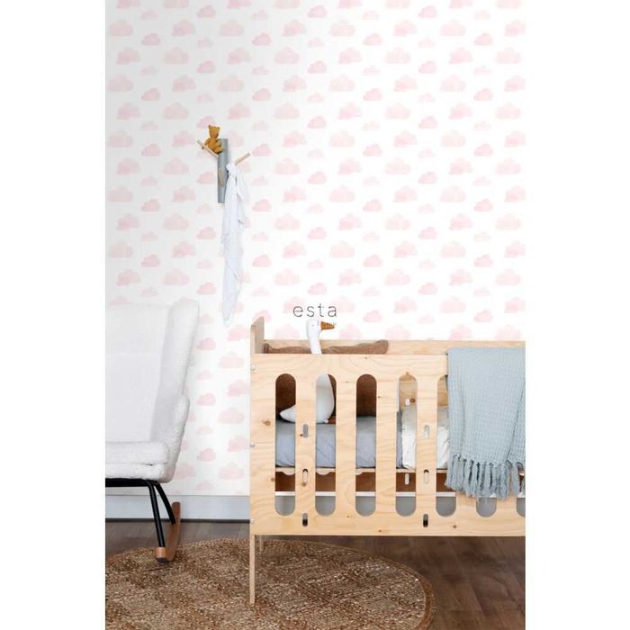 Papel de parede CLOUDS light pink - NOVO 2 rolos