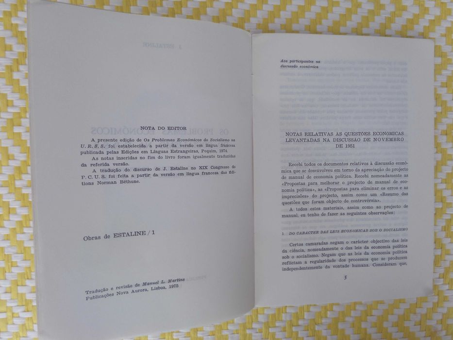 Problemas económicos do socialismo na URSS
José Estaline
