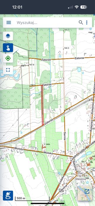 Bratoszewice – działka 11 051 m² | MPZP | las | PKP | blisko A1/A2