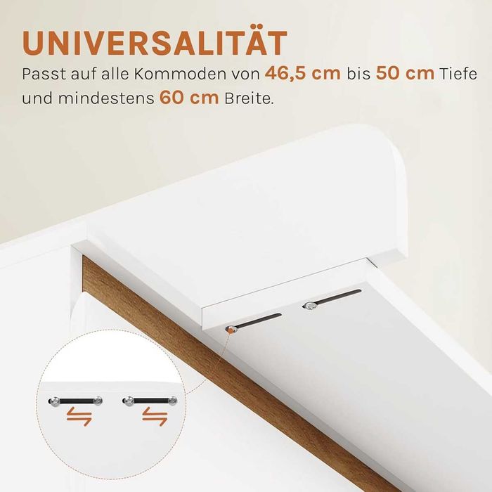 Nowy drewniany przewijak na komodę / regał / MDF / WOLTU !A2170!