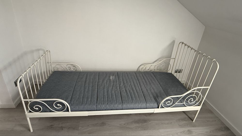 Łóżko IKEA MINNEN 80x200 + stelaż LURÖY + materac ÅGOTNES