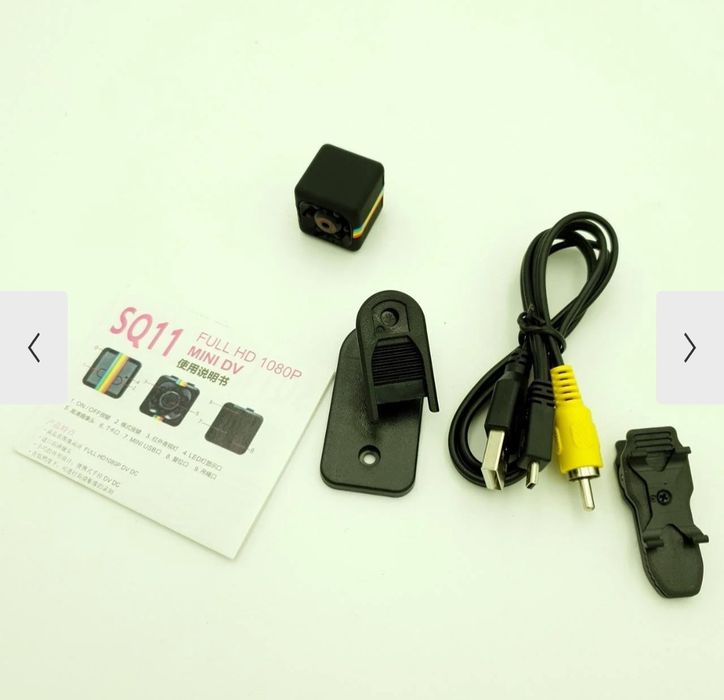 Спортивна Екшн-камера Full HD 2 кріплення SQ11 Mini DV чорна