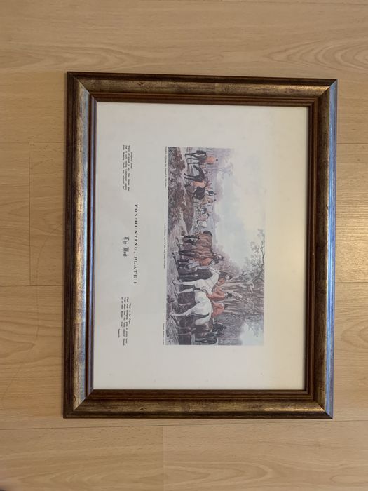 Quadros originais “Fox Hunting” com moldura